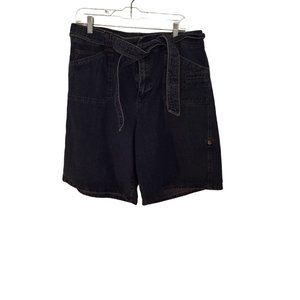 NEW White Stag women's denim blue shorts with tie belt size 16